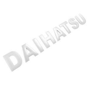 3D アルファベット エンブレム DAIHATSU ダイハツ ロゴ マットホワイト 金属製 ステッカー フォント デカール｜doresuup