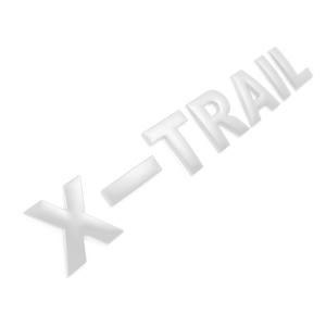 3D アルファベット エンブレム X-TRAIL エクストレイル ロゴ マットホワイト 金属製 ステッカー フォント デカール｜doresuup