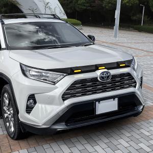 新型 RAV4 パーツ 50系 LEDフロントノーズカバー 1P グリルカバー アッパーカバー マッドブラック｜doresuup