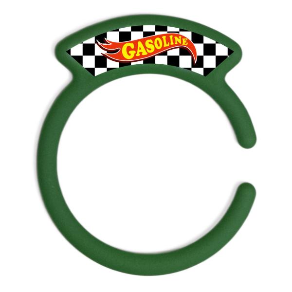 汎用品 ガソリンキャップリング フューエルキャップカバー 給油口リング グリーン ガソリンロゴ チェ...