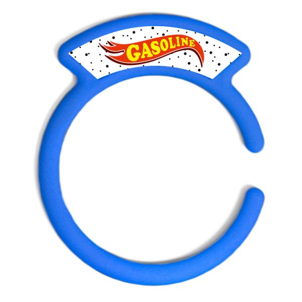 汎用品 ガソリンキャップリング フューエルキャップカバー 給油口リング ブルー ガソリンロゴ 砂嵐(...