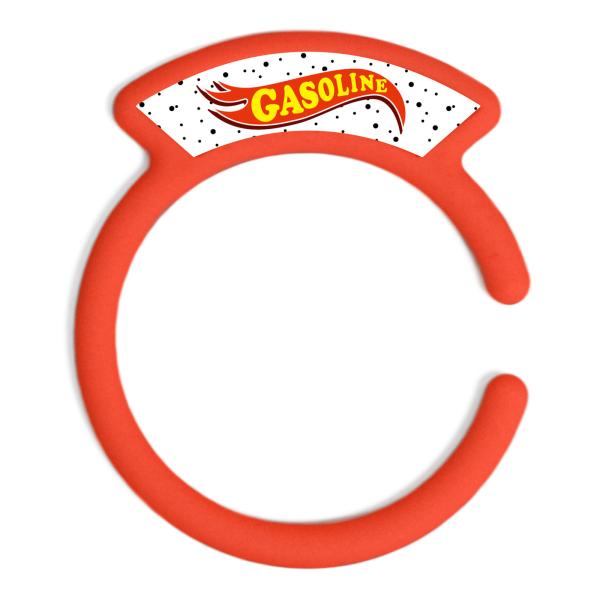 汎用品 ガソリンキャップリング フューエルキャップカバー 給油口リング レッド ガソリンロゴ 砂嵐(...