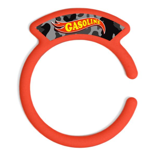 汎用品 ガソリンキャップリング フューエルキャップカバー 給油口リング レッド ガソリンロゴ 迷彩柄...