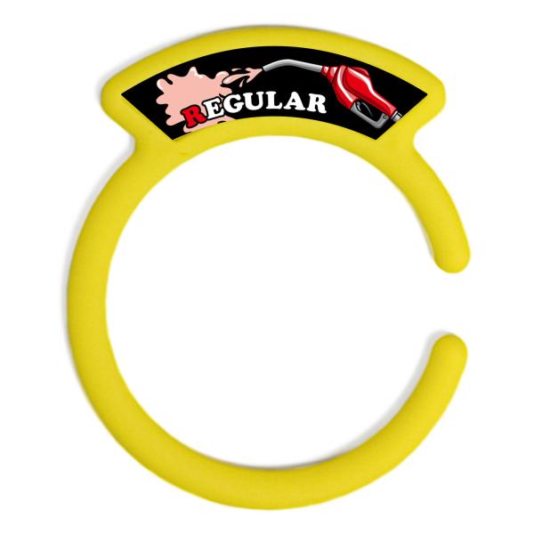 汎用品 ガソリンキャップリング フューエルキャップカバー 給油口リング イエロー REGULARロゴ...
