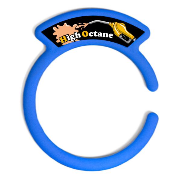 汎用品 ガソリンキャップリング フューエルキャップカバー 給油口リング ブルー ハイオクロゴ ブラッ...