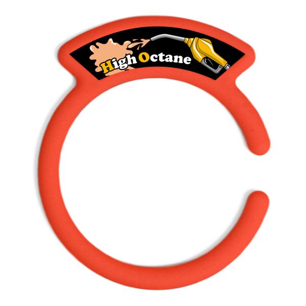 汎用品 ガソリンキャップリング フューエルキャップカバー 給油口リング レッド ハイオクロゴ ブラッ...