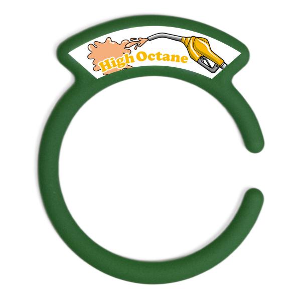 汎用品 ガソリンキャップリング フューエルキャップカバー 給油口リング グリーン ハイオクロゴ ホワ...