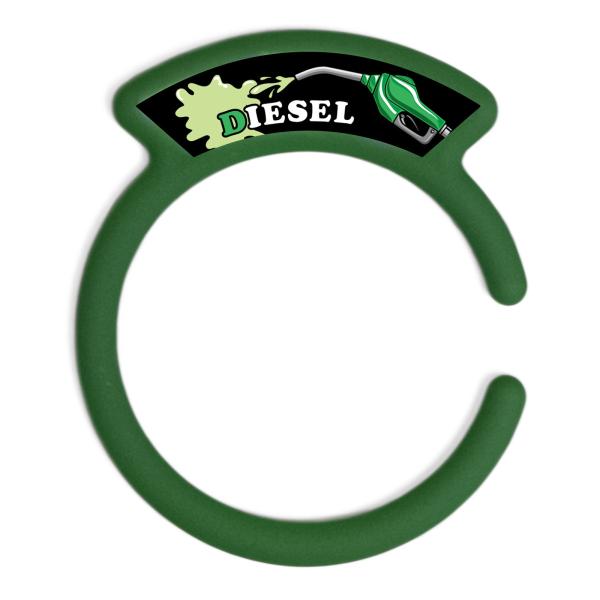 汎用品 ガソリンキャップリング フューエルキャップカバー 給油口リング グリーン DIESELロゴ ...