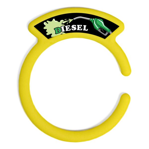 汎用品 ガソリンキャップリング フューエルキャップカバー 給油口リング イエロー DIESELロゴ ...