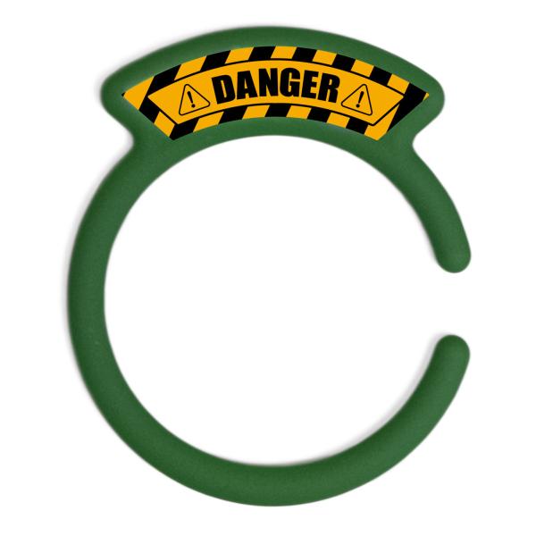 汎用品 ガソリンキャップリング フューエルキャップカバー 給油口リング グリーン DANGERロゴ ...