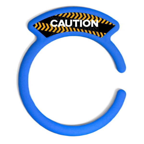 汎用品 ガソリンキャップリング フューエルキャップカバー 給油口リング ブルー CAUTIONロゴ ...