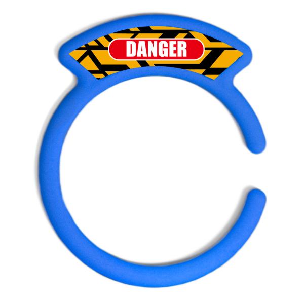 汎用品 ガソリンキャップリング フューエルキャップカバー 給油口リング ブルー DANGERロゴ イ...