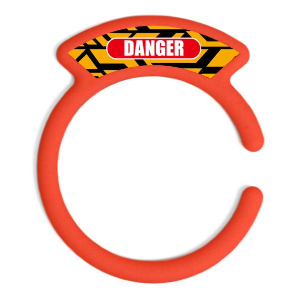 汎用品 ガソリンキャップリング フューエルキャップカバー 給油口リング レッド DANGERロゴ イ...