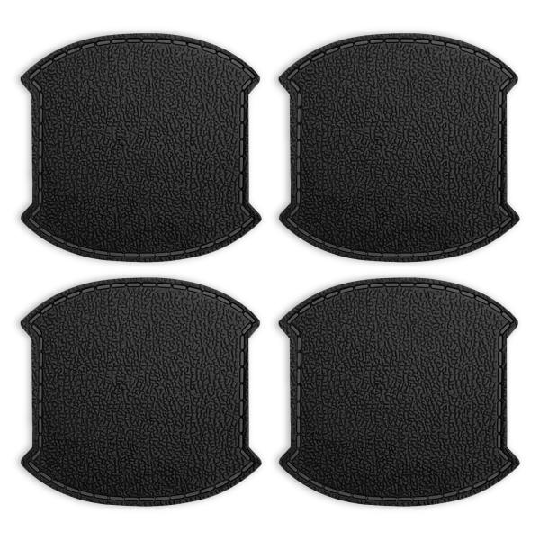 汎用 ドアハンドルプロテクター カバー 4枚セット レザー調 Aタイプ/Aタイプ ブラック ドアノブ...