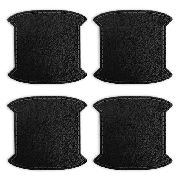 汎用 ドアハンドルプロテクター カバー 4枚セット レザー調 Bタイプ/Bタイプ ブラック ドアノブ...