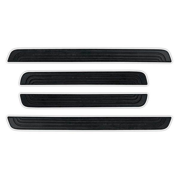 汎用 スカッフプレート サイドステップガード サイドシルプレート エントランスモール プロテクター ...