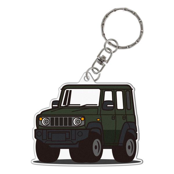 ジムニーノマド アクリル キーホルダー デフォルメ デザインE キーリング 愛車 チャーム パーツ ...