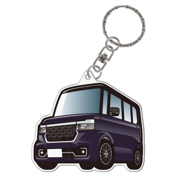 N-BOX カスタム JF5 JF6 アクリル キーホルダー デフォルメ デザインE キーリング 愛...