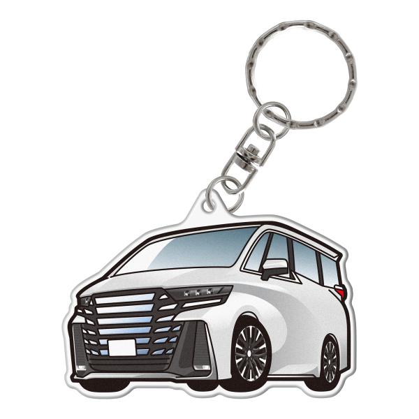 ヴェルファイア 40系 アクリル キーホルダー デフォルメ デザインB キーリング 愛車 チャーム ...