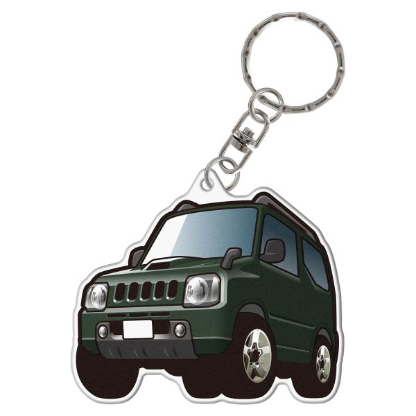 ジムニー JB23W アクリル キーホルダー デフォルメ デザインC キーリング 愛車 チャーム イ...