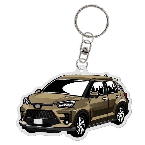 トヨタ ライズ アクリル キーホルダー デフォルメ デザインE キーリング 愛車 チャーム アクセサ...