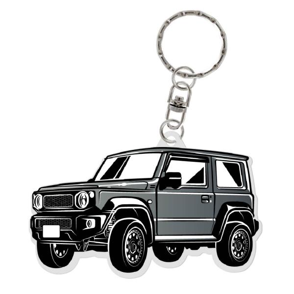 ジムニーシエラ JB74W オプショングリル リフトアップ アクリル キーホルダー デフォルメ デザ...