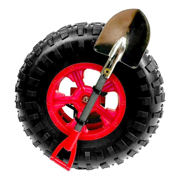ミニチュア スペアタイヤ 背面スコップ レッド カーアクセサリー オフロード クロカン SUV 4W...