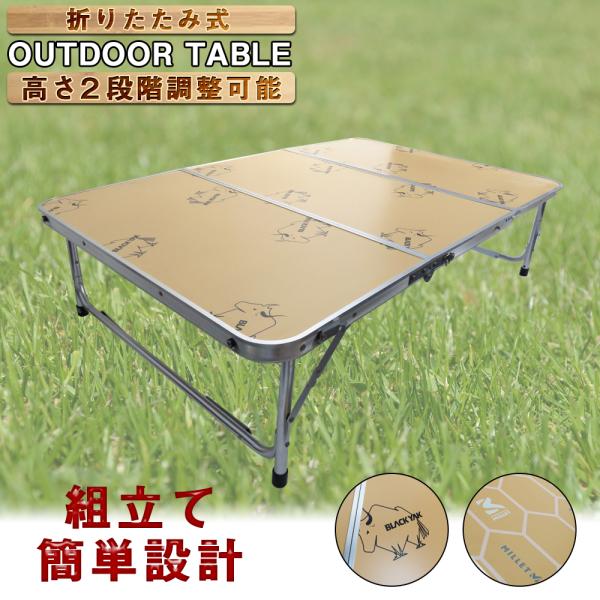 折りたたみテーブル アウトドア用品テーブル 80cm×120cm ミニ 軽い 安い 脚 子供 キャン...