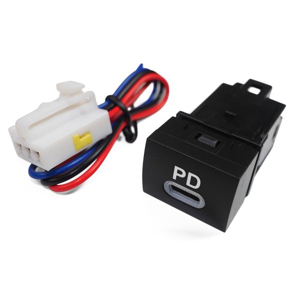 キックス 15系 日産 USBソケット USBポート 増設 カーチャージャー PDポート Type-...