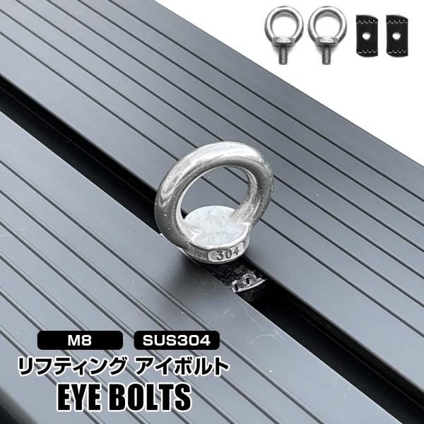 リフティングアイボルト 2個セット 荷物固定 金具 荷台 アタッチメント