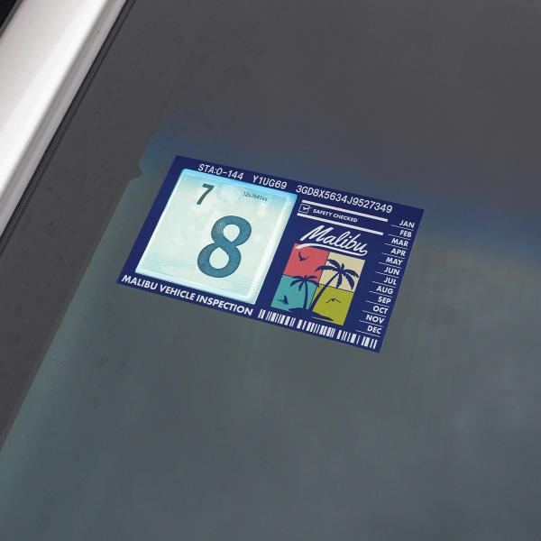 インスペクションステッカー 車検シール 車検ステッカー 整備 点検 検査標章 車検証 ドレスアップ ...