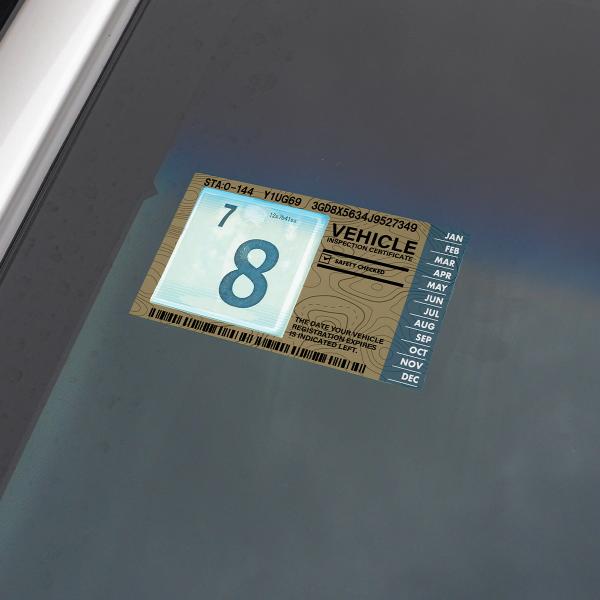 インスペクションステッカー 車検シール 車検ステッカー 整備 点検 検査標章 車検証 ドレスアップ ...