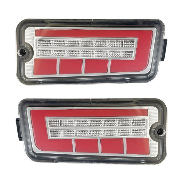 ハイゼットトラック 200/500系 LED ファイバー テールランプ クリアレンズ×レッド シーケ...