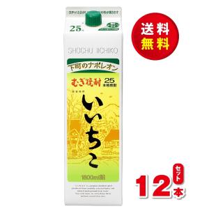 送料無料！麦焼酎　いいちこ１．８Ｌパック×２ケース（１２本）１８００ｍｌ　２５度