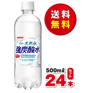 ！サンガリア 伊賀の天然水 強炭酸水 ５００ｍｌ １ケース　２４本　賞味期限２３年１０月９日