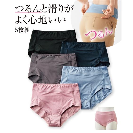 ショーツ パンツ 4L 5L 6L お腹 脚口 らくちん つるん ストレッチ 深ばき ショーツ 5枚...