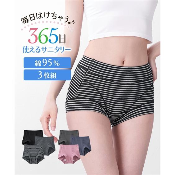 LL 3L 大きいサイズ 【365日使える】 綿混 ストレッチ お腹 脚口らくちん 深ばき丈 サニタ...