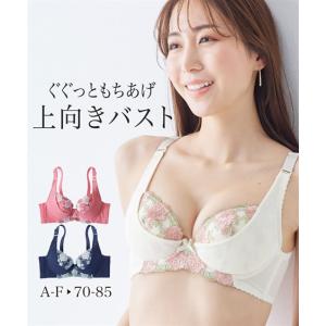 ブラジャー (A70-D85) バストをしっかり 持ち上げる リフトアップ 脇高 背中 すっきり ブラ ニッセン 女性 下着 レディース ブラジャー 盛り 小胸 谷間 下垂防止