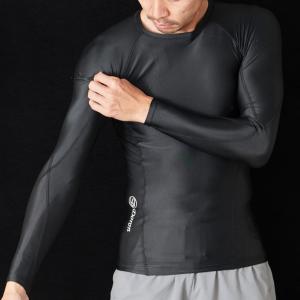 ソフト Mens ロングスリーブシャツ Blackの詳細画像2