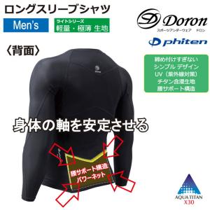 ライト Mens ロングスリーブシャツ Blackの詳細画像2