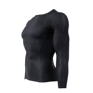ライト Mens ロングスリーブシャツ Blackの詳細画像4