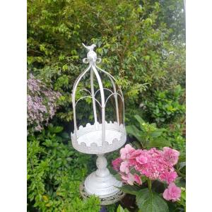 ミニオベリスク トレリス 簡単組立 鳥飾り ガーデニング 支柱 バラ