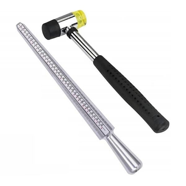 リングゲージ 日本規格リングサイズ2点セット ハンマー リング棒 指輪 サイズ 調整 DIY 修理 ...