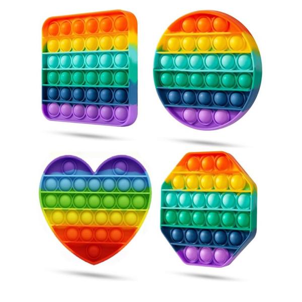 知育玩具 スクイーズ 4個セット ポチポチ ストレス解消 減圧おもちゃ プッシュポップバブル 可愛い...