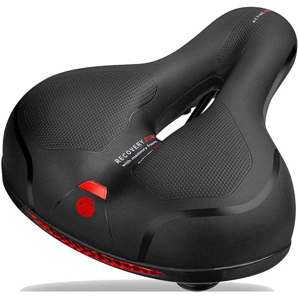 自転車サドル ソフトサドル 肉厚 低反発サドル クッション 衝撃吸収 強力バネ  通気性 穴開き 防...