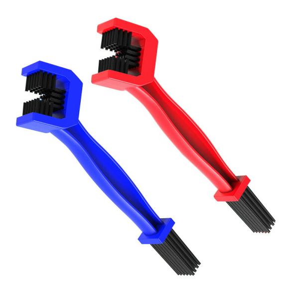 チェーンブラシ 2個セット バイク 自転車 バイク用チェーンブラシ チェーンクリーナー 三面ブラシ ...