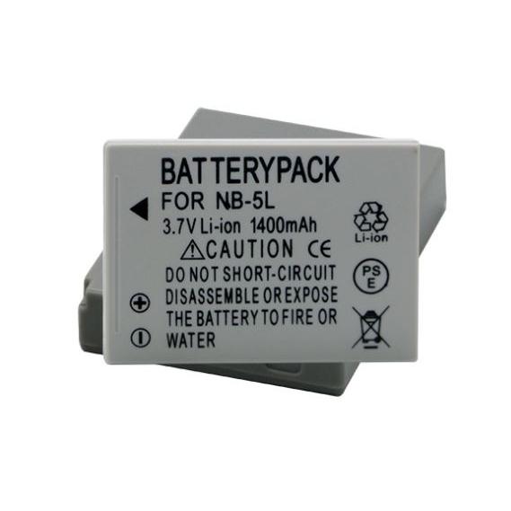 2個set CANON キヤノン NB-5L 互換 バッテリー 1400mAh PSEマーク付