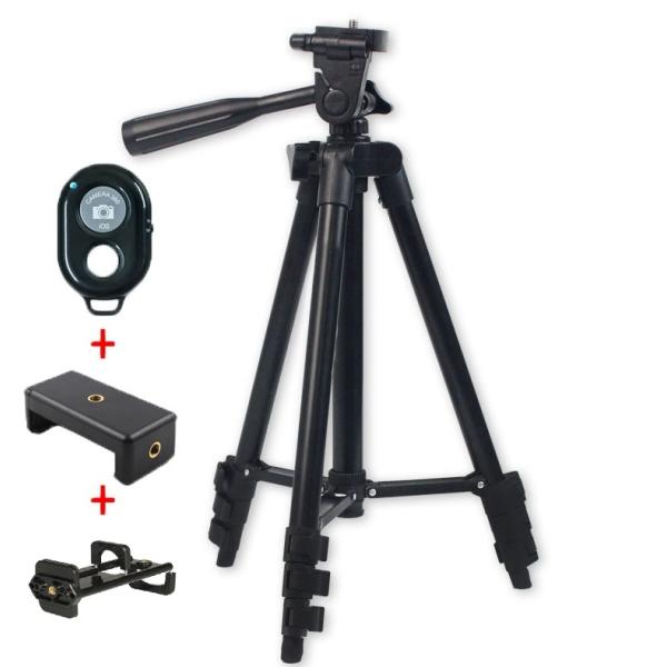 三脚 スマホ タブレット カメラ 軽量 一眼 スタンド 4段階伸縮 Bluetoothリモコン 持ち...