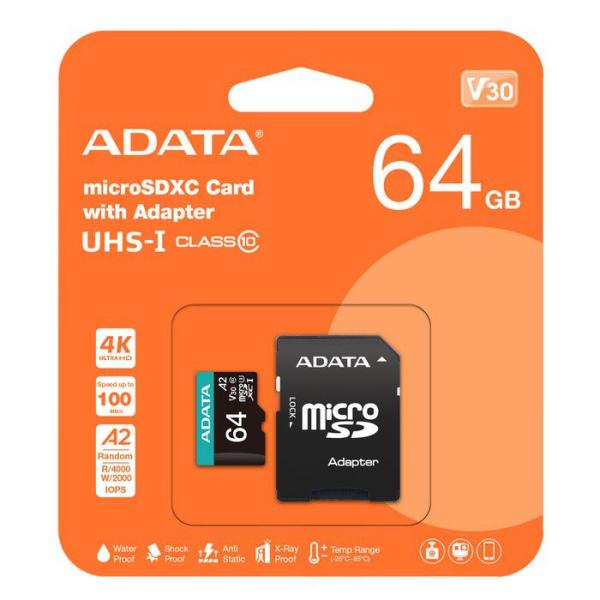 ADATA Premier Pro microSDXC UHS-I U3 クラス 10 AUSDX6...