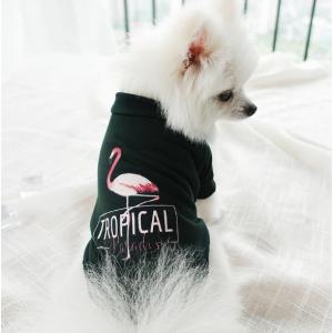 新作　秋冬　犬　服　ドッグウェア　トレーナー　フラミンゴ